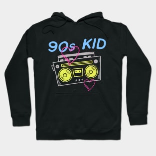 90's Kid Retro Aesthetic Cassette Player Hoodie